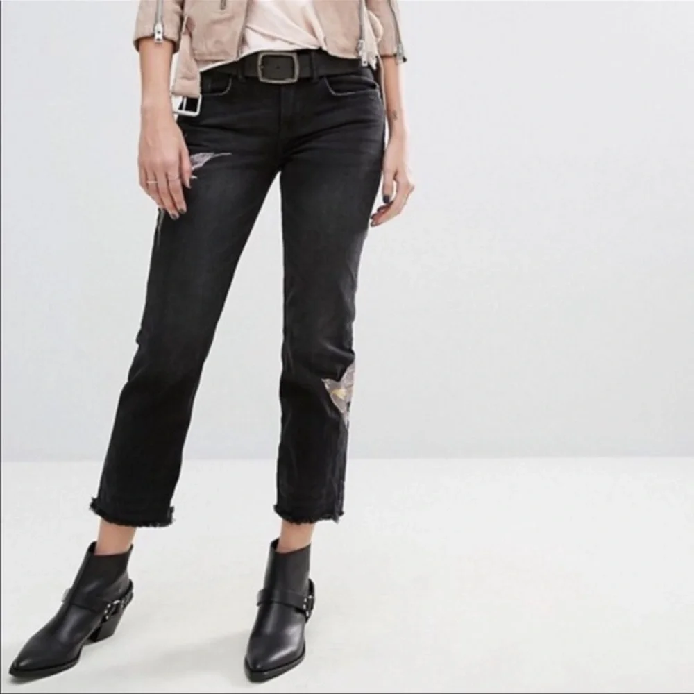 All Saints Birds Cropped Boy Jeans 26